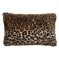 Saro Lifestyle SARO 7406.BR1624BC 16 x 24 in. Oblong Brown Cheetah Print Faux Fur Pillow Cover 7406.BR1624BC